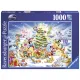 Ravensburger puzzel 1000 stukjes Kerstmis met Disney